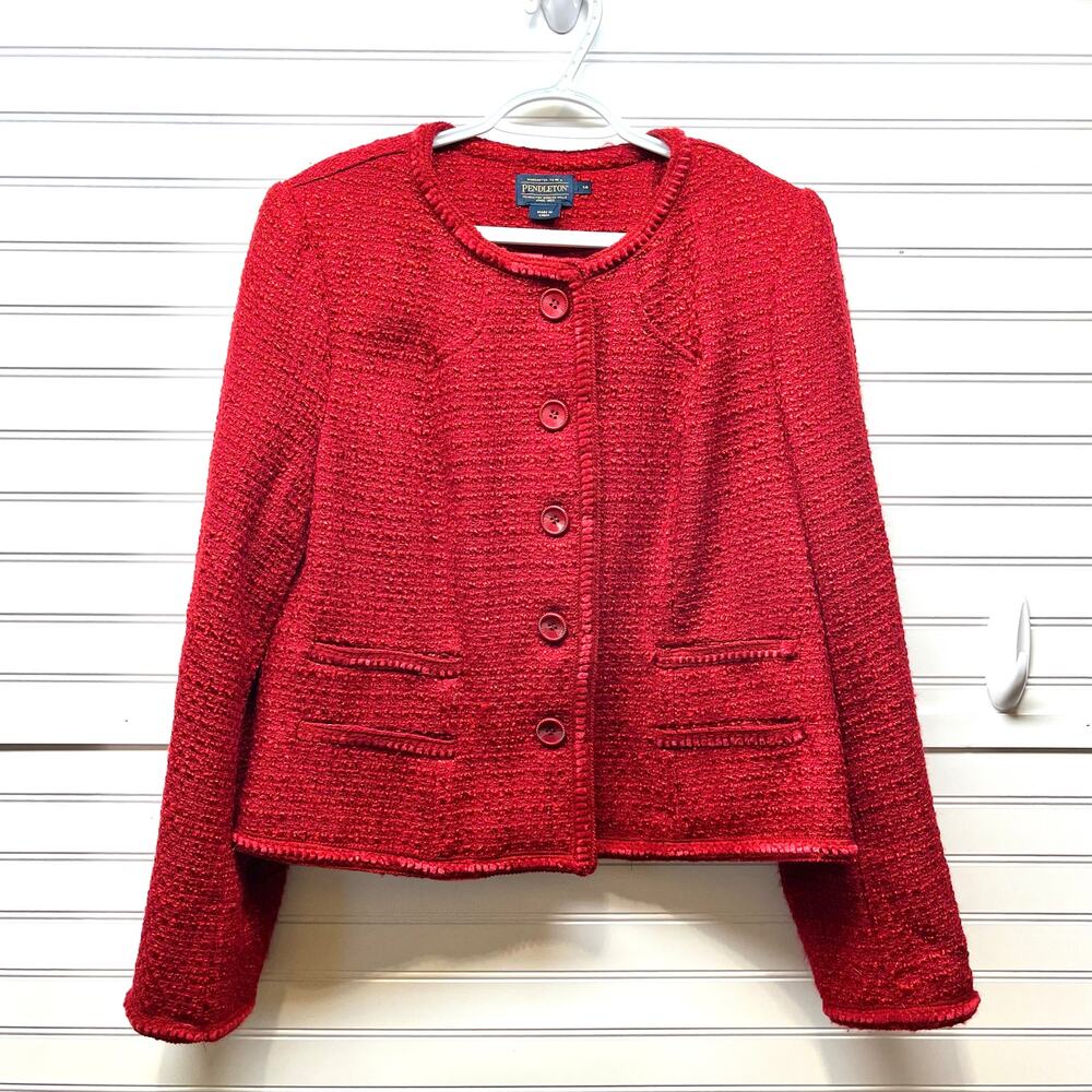 Pendleton Wool Blend Fully Lined Button Front Bla… - image 1